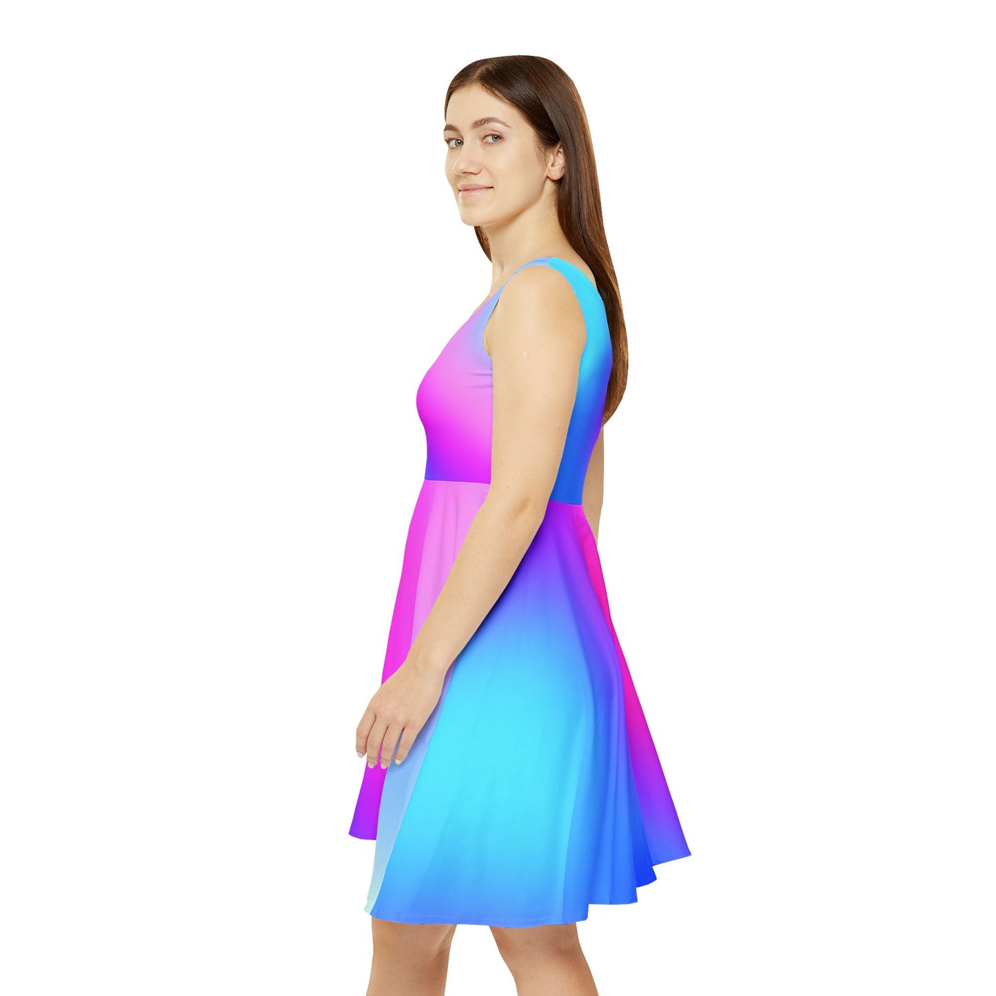 Cool Hue Colors Skater Dress - Fun & Flirty Style for Any Occasion - Printspirationz