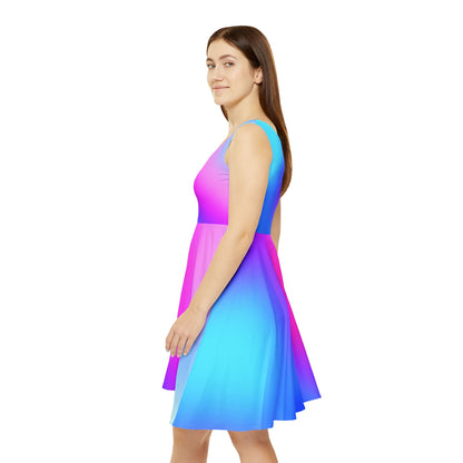 Cool Hue Colors Skater Dress - Fun & Flirty Style for Any Occasion - Printspirationz