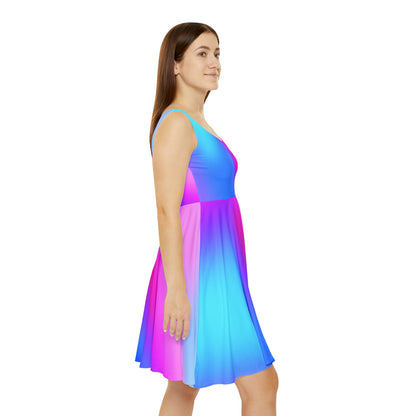 Cool Hue Colors Skater Dress - Fun & Flirty Style for Any Occasion - Printspirationz