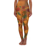 Fall Leaves Yoga Leggings Vibrant Gradient Colored (Aop)