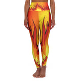 Leggings Skinny Fit Yoga Pants Fire Print