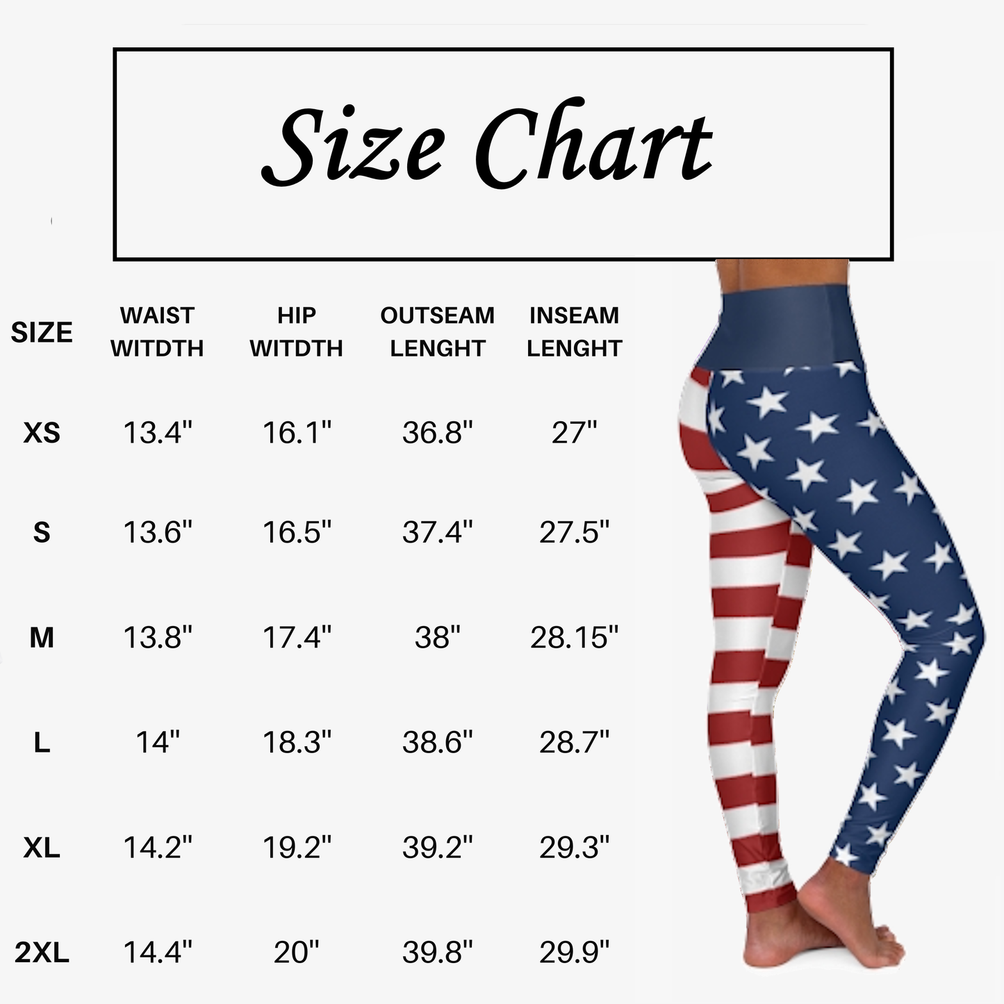 High Waist Stars and Stripes Leggings, Patriotic USA Independence Day Designs - Printspirationz