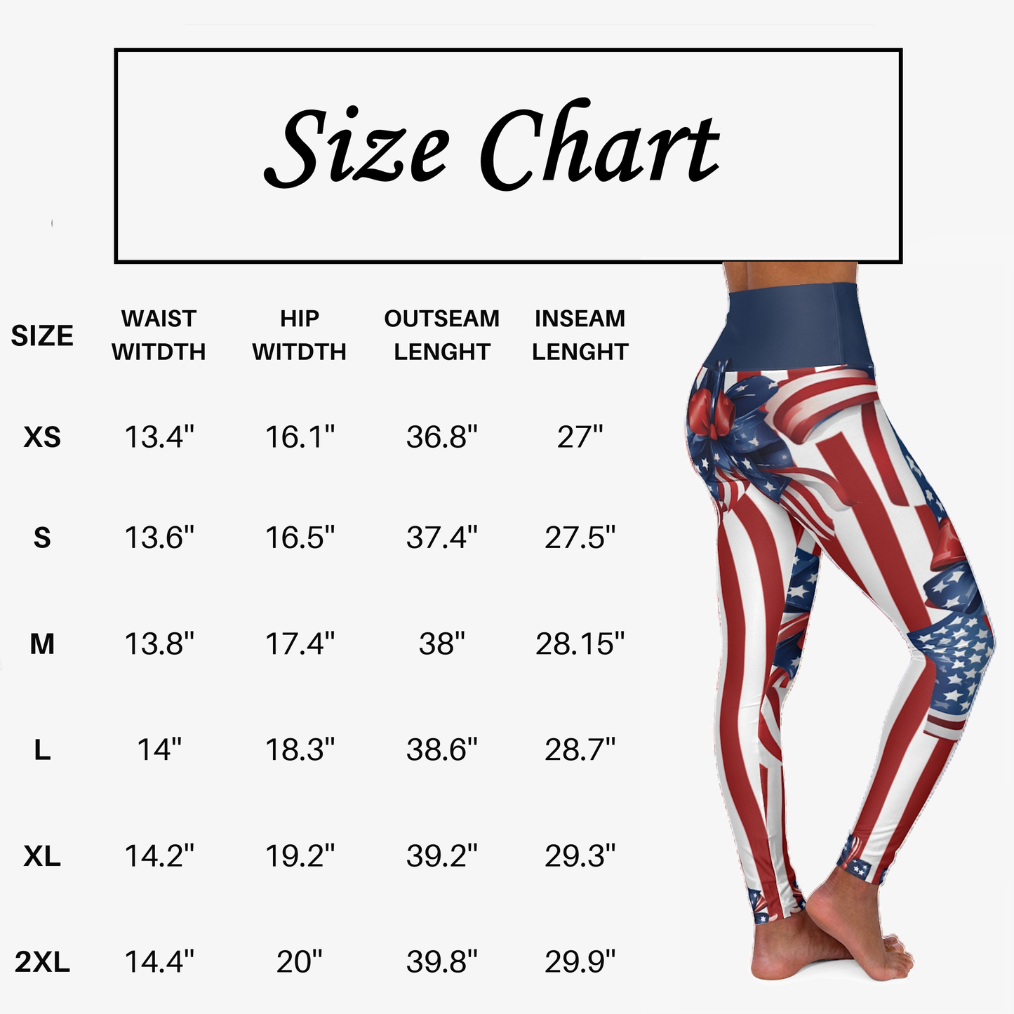 High Waist Stars and Stripes Leggings, Patriotic USA Independence Day Designs - Printspirationz