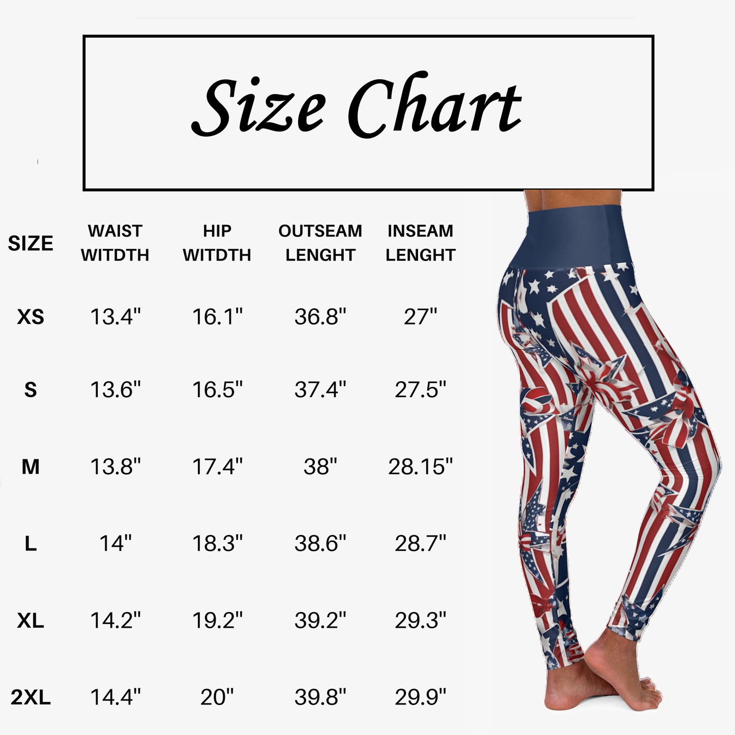 High Waist Stars and Stripes Leggings, Patriotic USA Independence Day Designs - Printspirationz