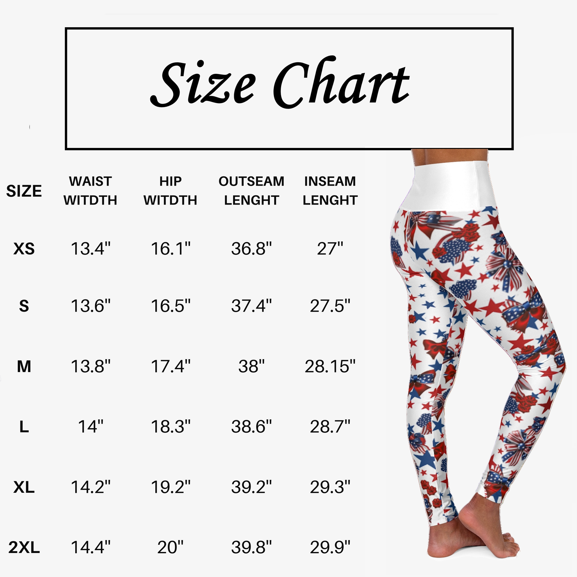 High Waist Stars and Stripes Leggings, Patriotic USA Independence Day Designs - Printspirationz