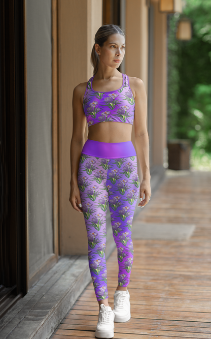 High Waist Yoga Leggings Vibrant Gradient Colored (AOP) - Printspirationz
