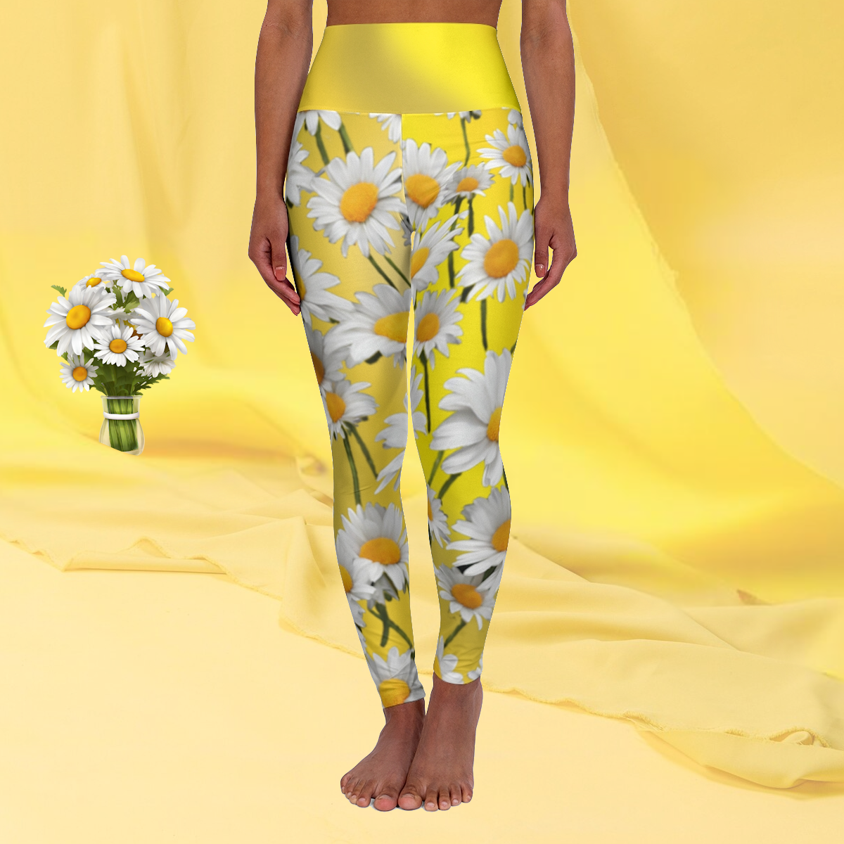 High Waist Yoga Leggings Vibrant Gradient Colored (AOP) - Printspirationz