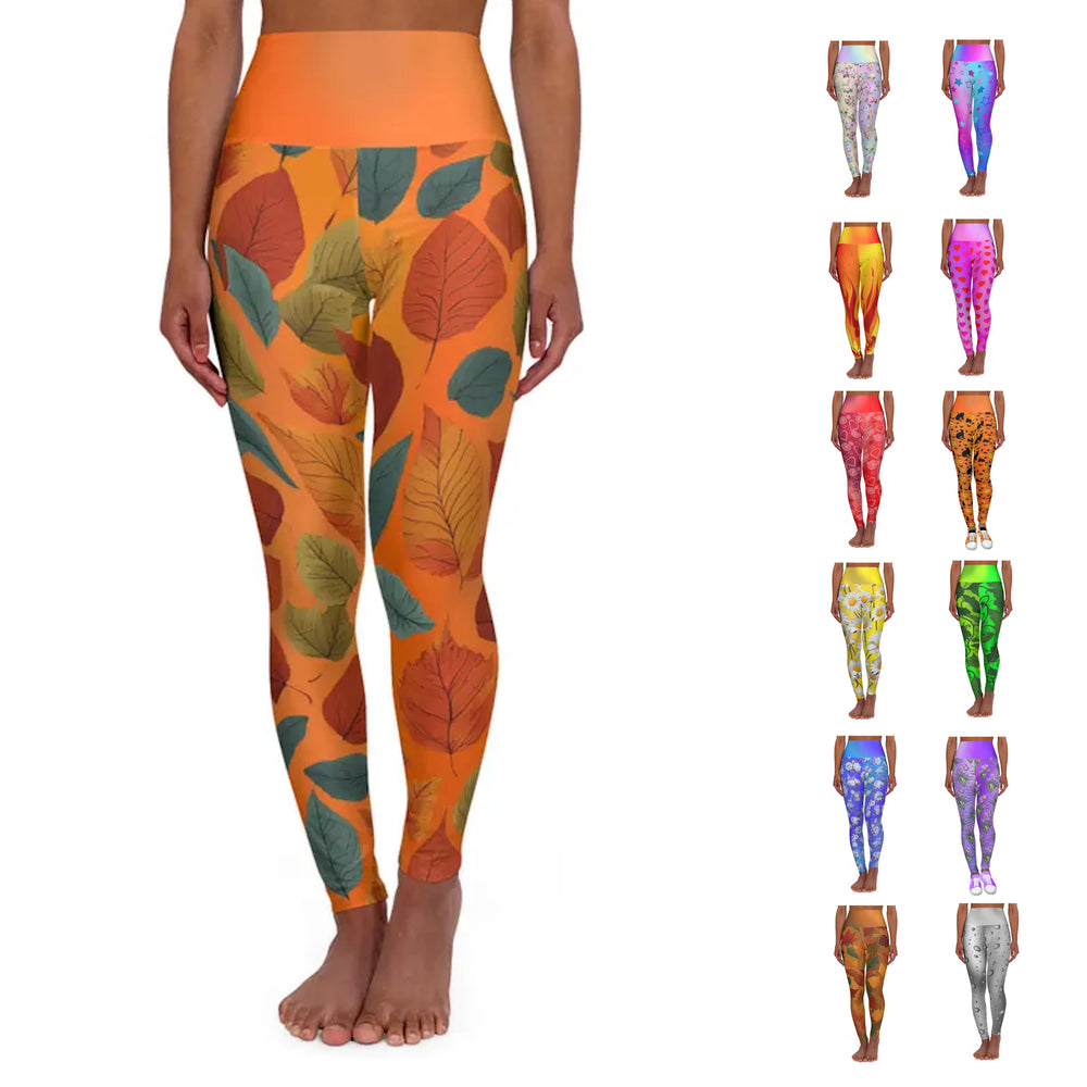 High Waisted Patterned and Themed Yoga Leggings