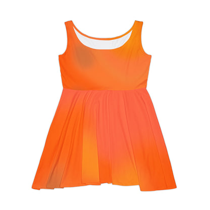 Orange Gradient Colored Skater Dress - Perfect for any Occasion (AOP) - Printspirationz