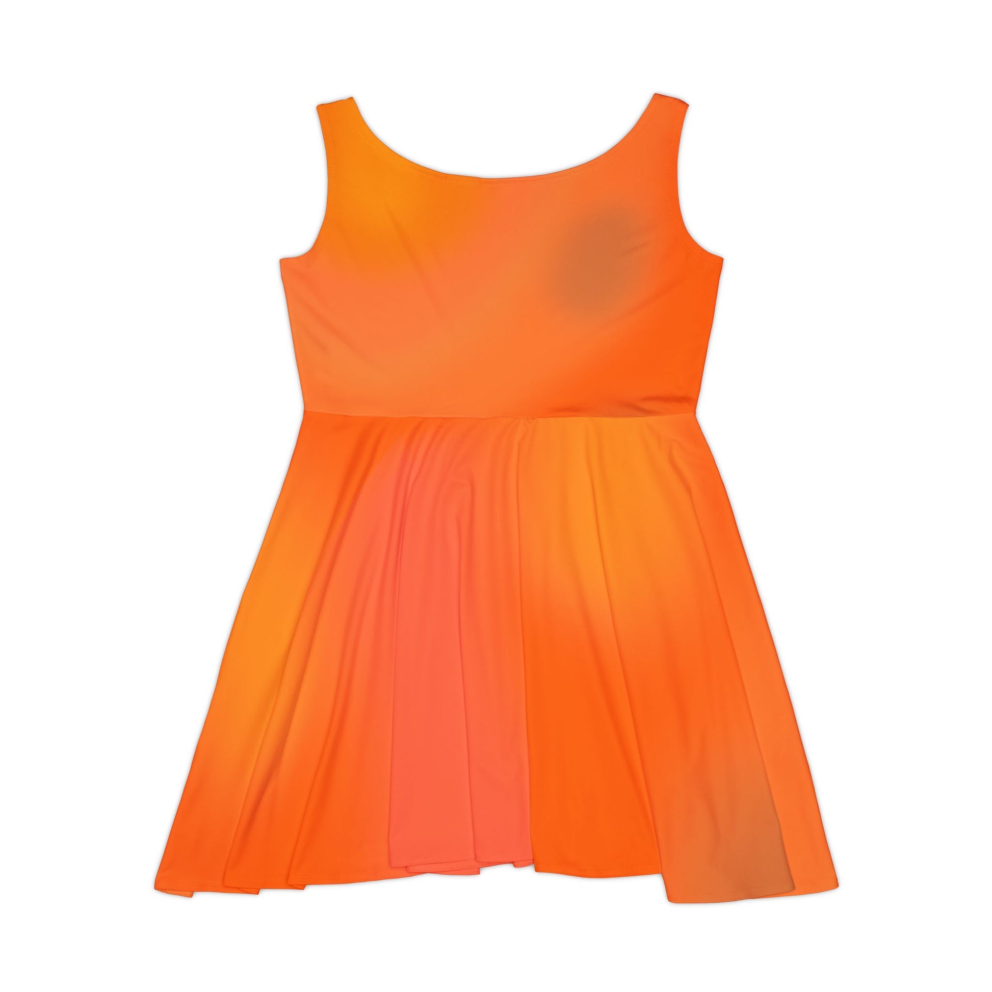 Orange Gradient Colored Skater Dress - Perfect for any Occasion (AOP) - Printspirationz