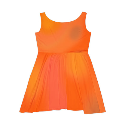 Orange Gradient Colored Skater Dress - Perfect for any Occasion (AOP) - Printspirationz