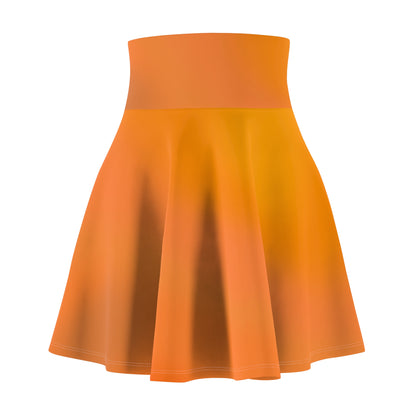 Orange Gradient Colored Skater Skirt - Versatile High Waist Ombre - Perfect for Mixing and Matching Colors (AOP) - Printspirationz