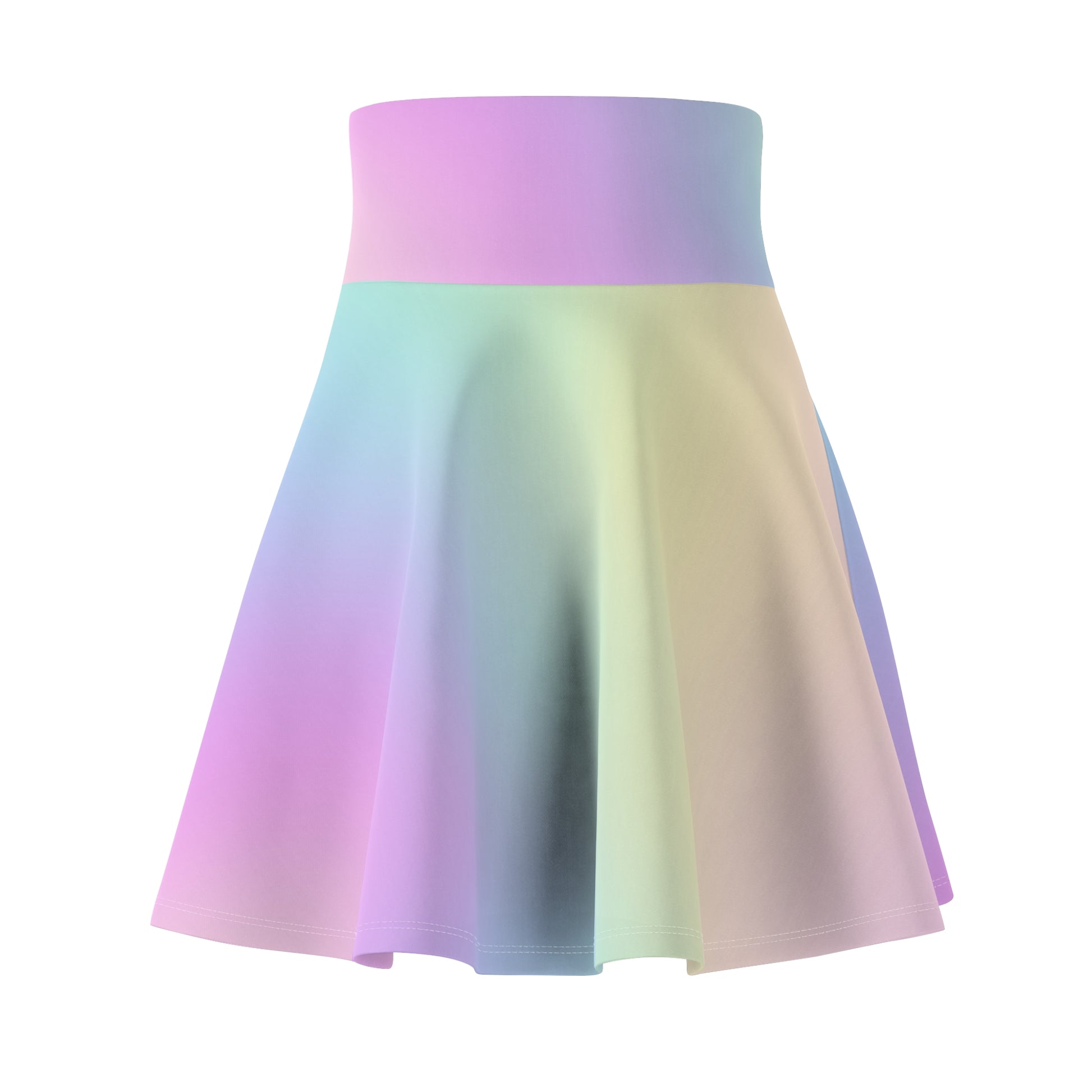 Pastel Rainbow Skater Skirt - Cute. Flirty, and Feminine Design for Spring - Printspirationz