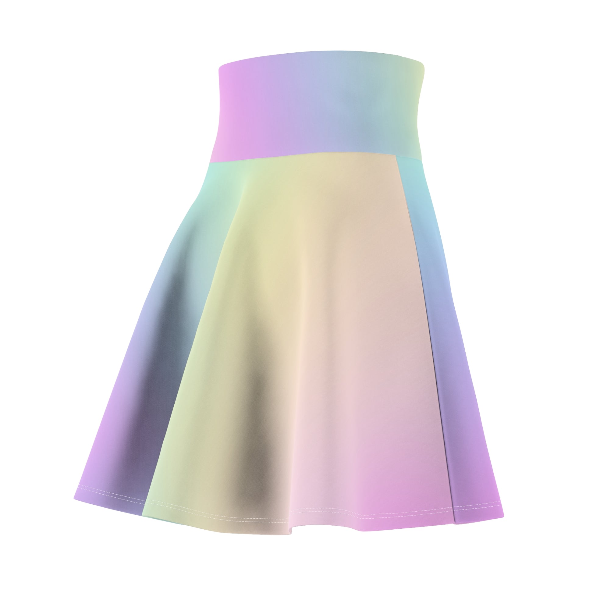 Pastel Rainbow Skater Skirt - Cute. Flirty, and Feminine Design for Spring - Printspirationz