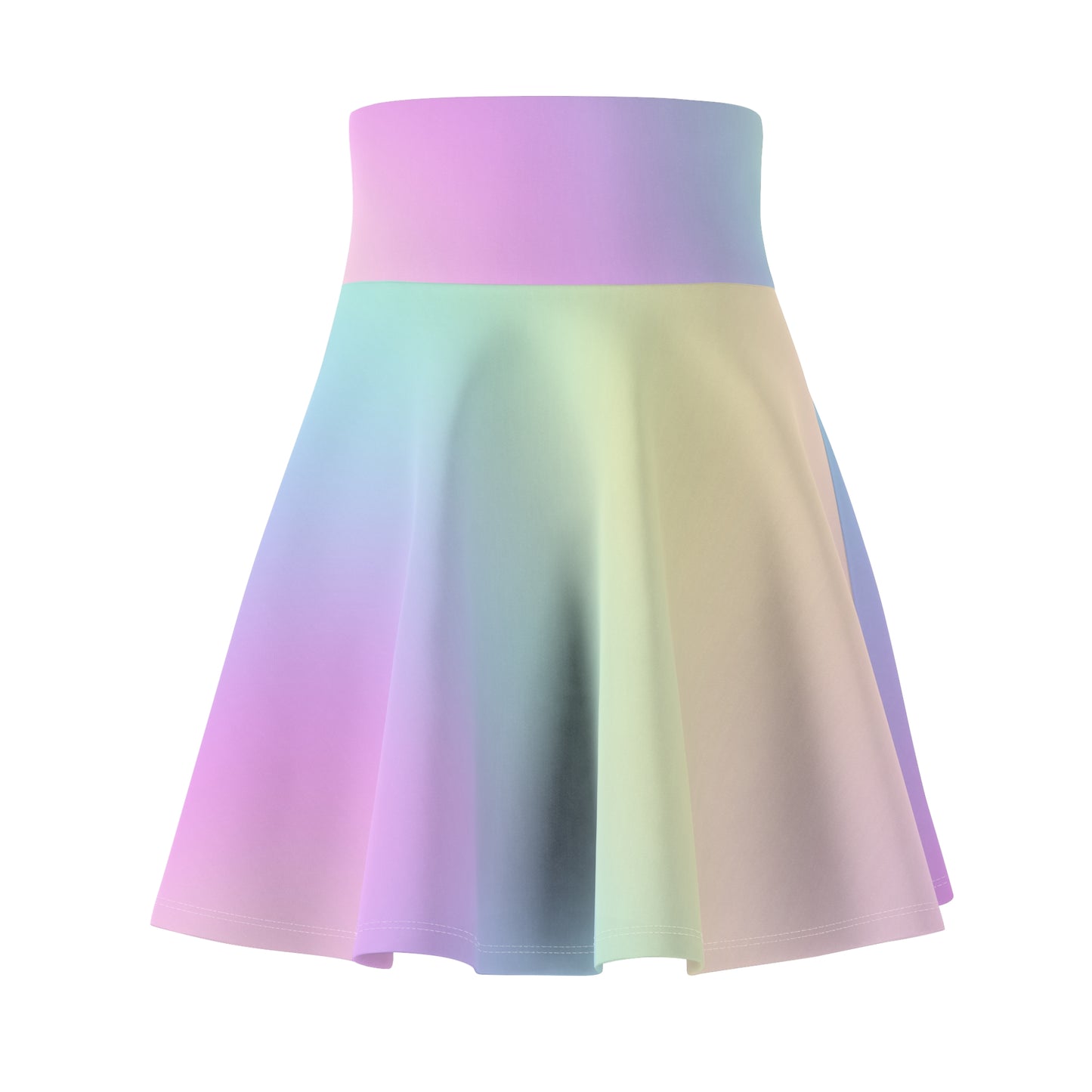 Pastel Rainbow Skater Skirt - Cute. Flirty, and Feminine Design for Spring - Printspirationz
