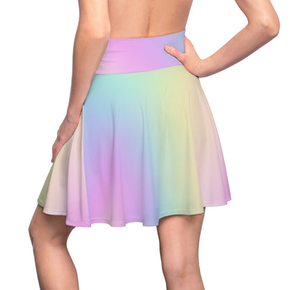Pastel Rainbow Skater Skirt - Cute. Flirty, and Feminine Design for Spring - Printspirationz