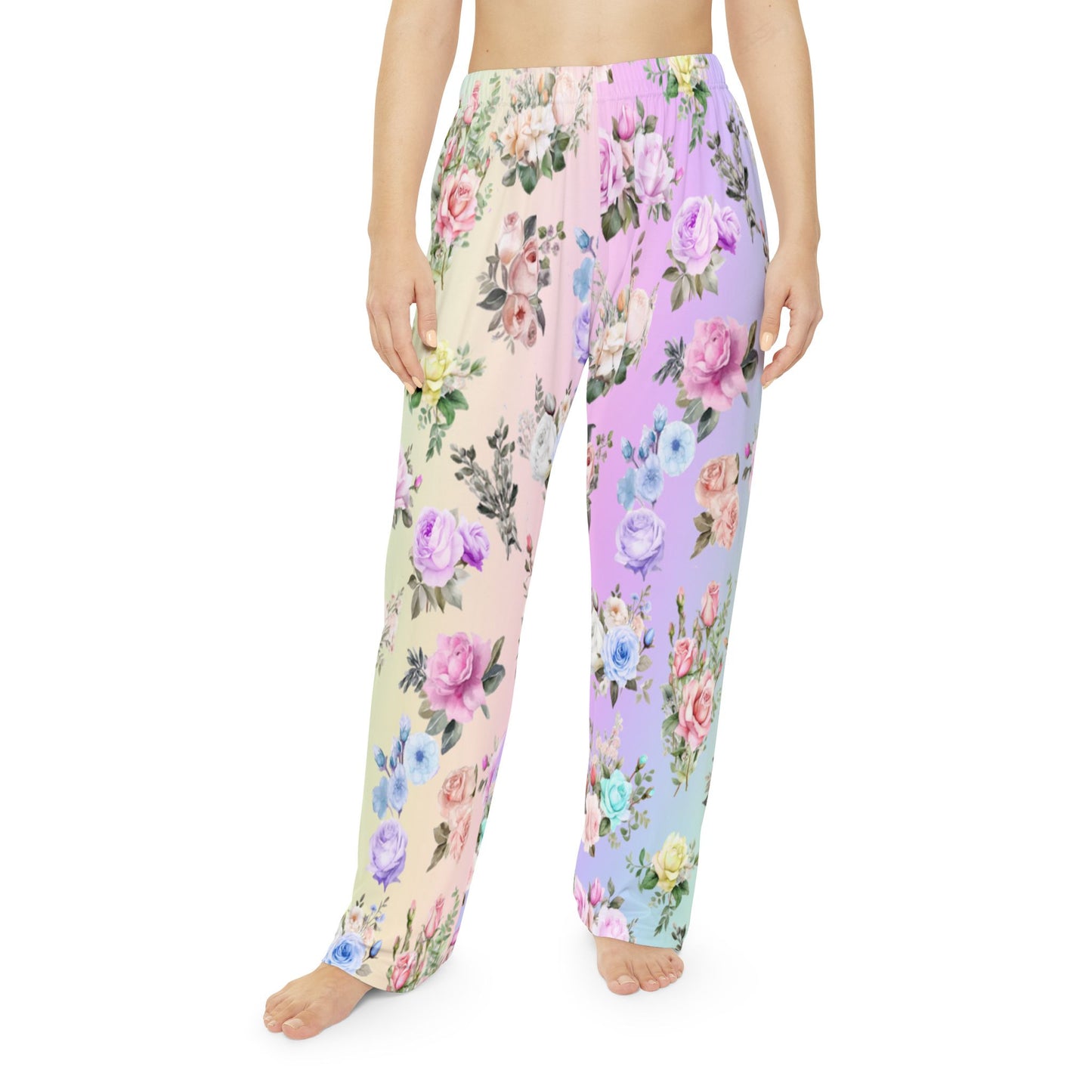 Pink Floral Pajama Pants - Printspirationz