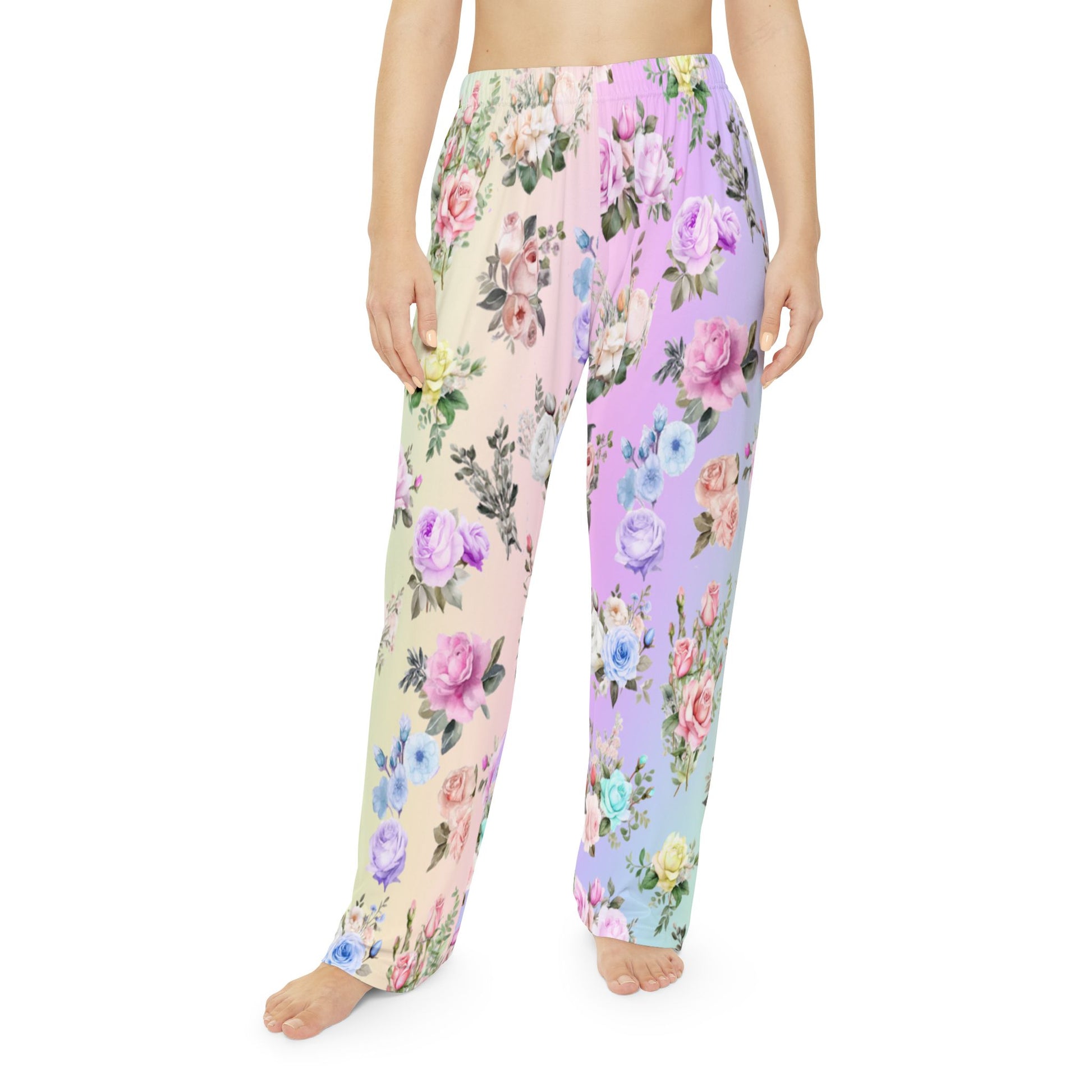 Pink Floral Pajama Pants - Printspirationz