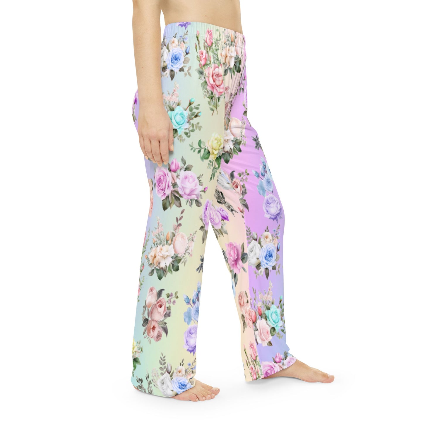 Pink Floral Pajama Pants - Printspirationz