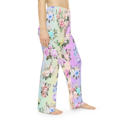 Pink Floral Pajama Pants - Printspirationz