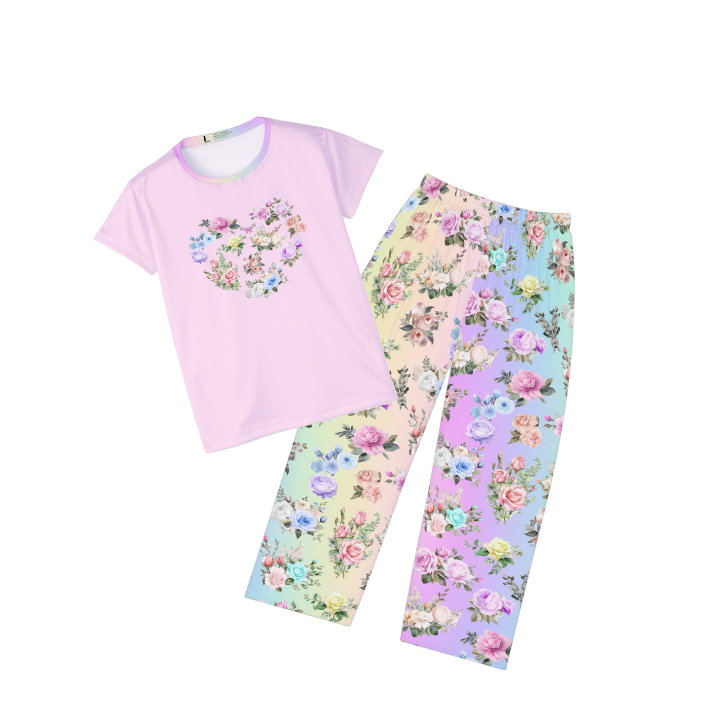 Pink Floral Pajama Pants - Printspirationz