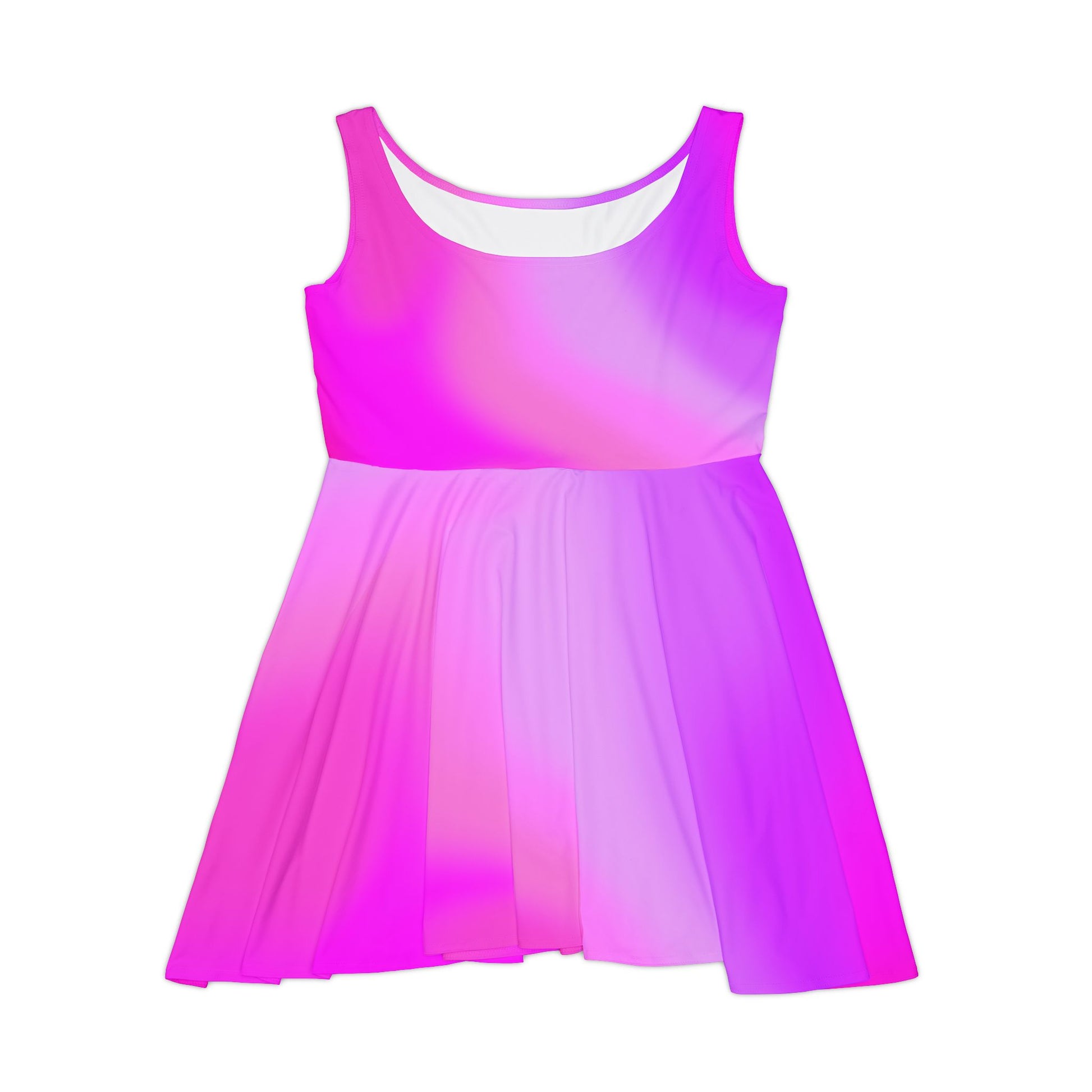 Pink Gradient Colored Skater Dress - Perfect for any Occasion, Flowy & Feminine Everyday Style - Printspirationz