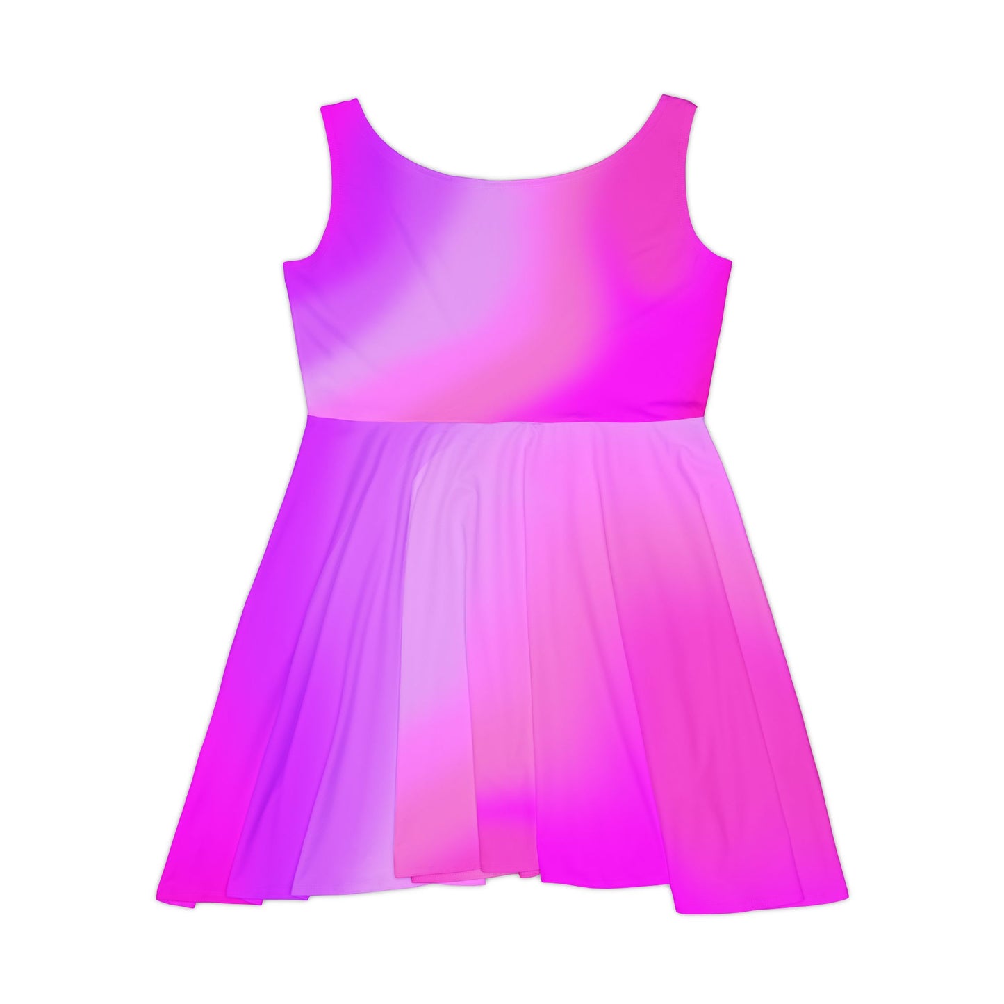 Pink Gradient Colored Skater Dress - Perfect for any Occasion, Flowy & Feminine Everyday Style - Printspirationz