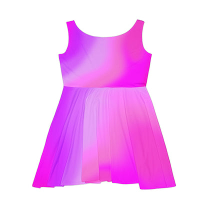 Pink Gradient Colored Skater Dress - Perfect for any Occasion, Flowy & Feminine Everyday Style - Printspirationz