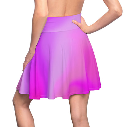 Pink Gradient Colored Skater Skirt - Versatile High Waist Ombre - Perfect for Mixing and Matching Colors, Skater Skirt for Women - Printspirationz