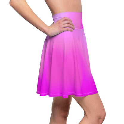Pink Gradient Colored Skater Skirt - Versatile High Waist Ombre - Perfect for Mixing and Matching Colors, Skater Skirt for Women - Printspirationz