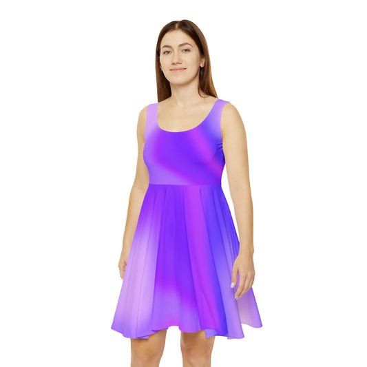 Purple Gradient Colored Skater Dress - Perfect for any Occasion - Printspirationz