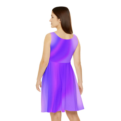 Purple Gradient Colored Skater Dress - Perfect for any Occasion - Printspirationz