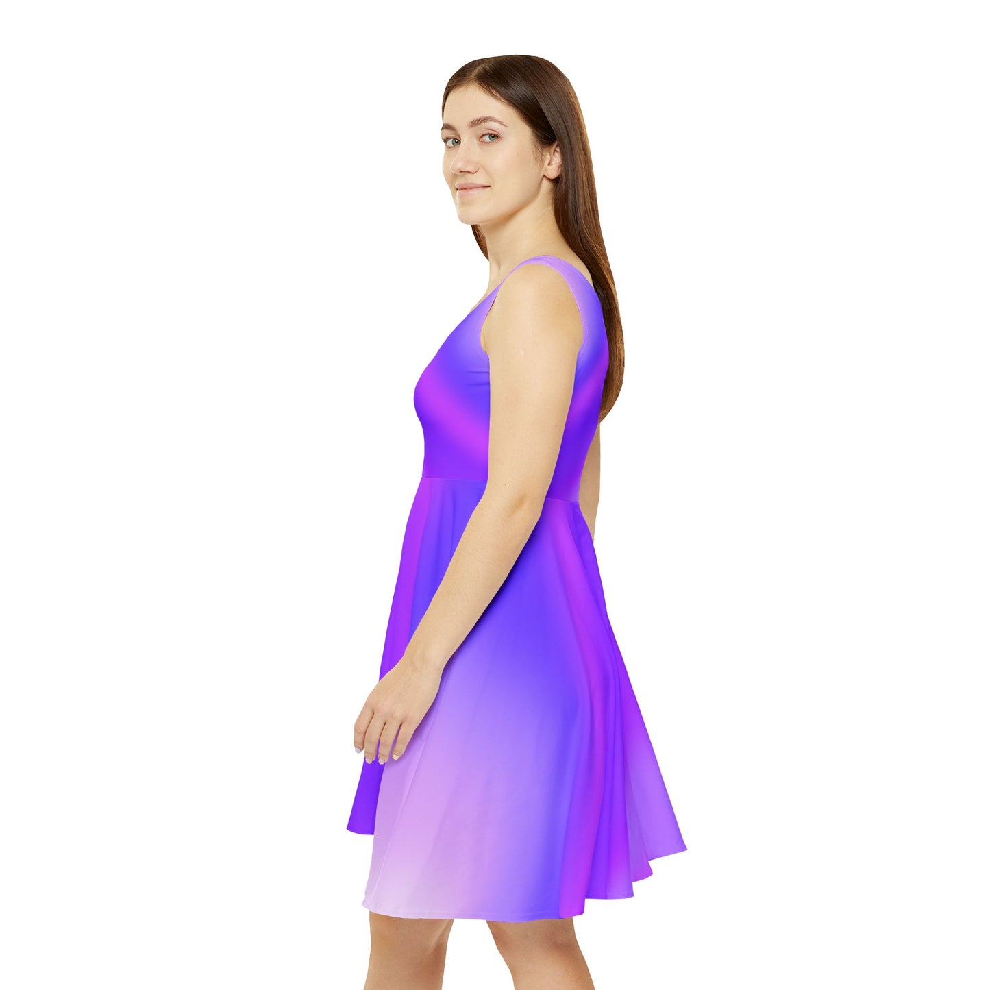 Purple Gradient Colored Skater Dress - Perfect for any Occasion - Printspirationz