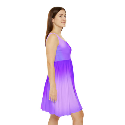 Purple Gradient Colored Skater Dress - Perfect for any Occasion - Printspirationz