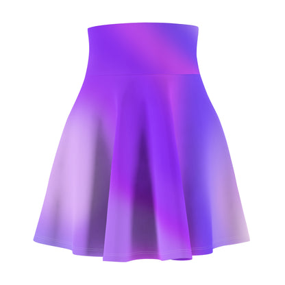 Purple Gradient Colored Skater Skirt - Versatile High Waist Ombre- Perfect for Mixing and Matching Colors (AOP) - Printspirationz