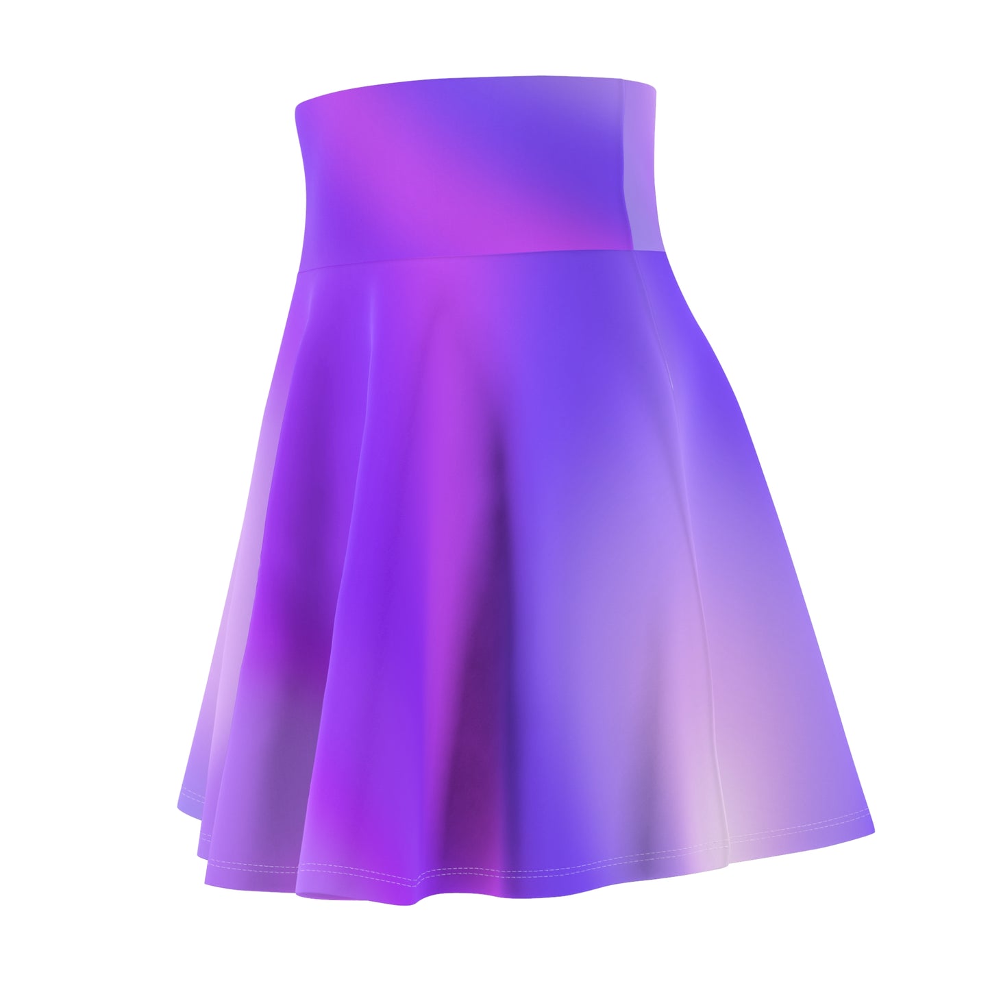 Purple Gradient Colored Skater Skirt - Versatile High Waist Ombre- Perfect for Mixing and Matching Colors (AOP) - Printspirationz