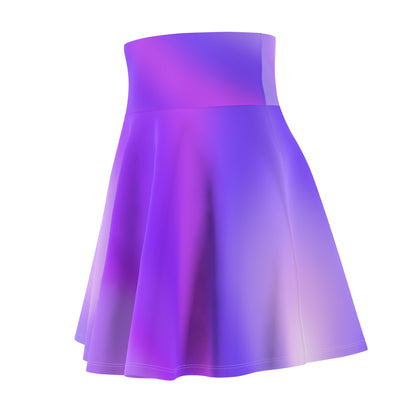 Purple Gradient Colored Skater Skirt - Versatile High Waist Ombre- Perfect for Mixing and Matching Colors (AOP) - Printspirationz