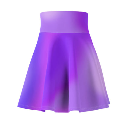Purple Gradient Colored Skater Skirt - Versatile High Waist Ombre- Perfect for Mixing and Matching Colors (AOP) - Printspirationz