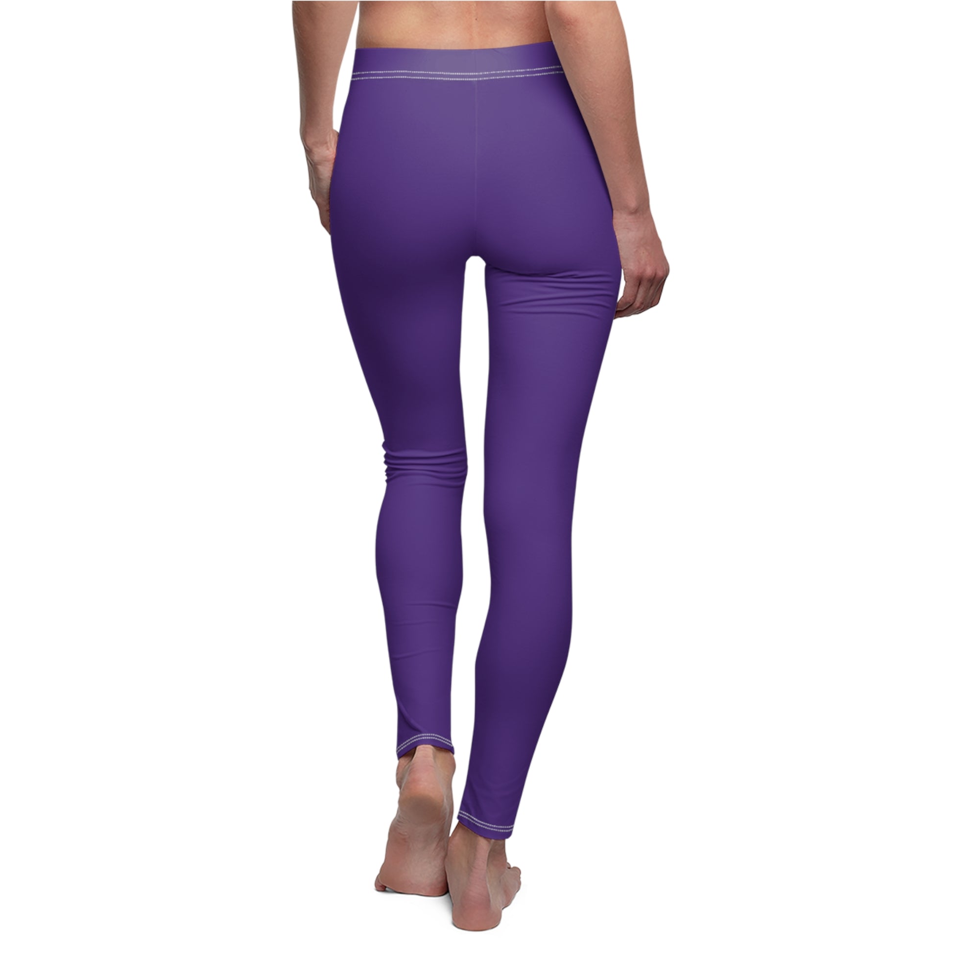 Stylish Floral Decal Casual Solid Leggings for Women - Versatile Cut & Sew Exercise, Skinny Fit, Sporty, Yoga Pants - Comfy Everyday Wear - Printspirationz
