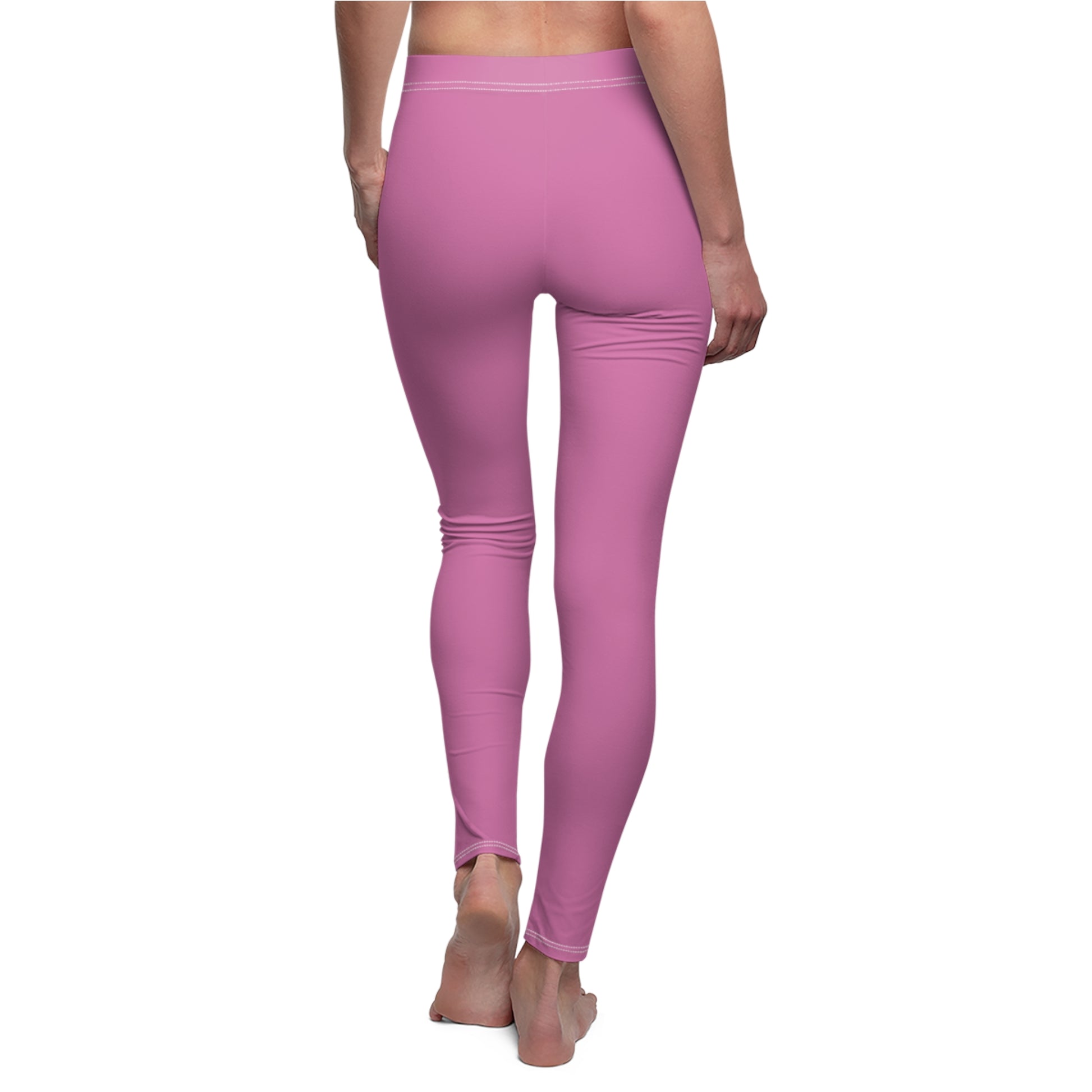 Stylish Floral Decal Casual Solid Leggings for Women - Versatile Cut & Sew Exercise, Skinny Fit, Sporty, Yoga Pants - Comfy Everyday Wear - Printspirationz