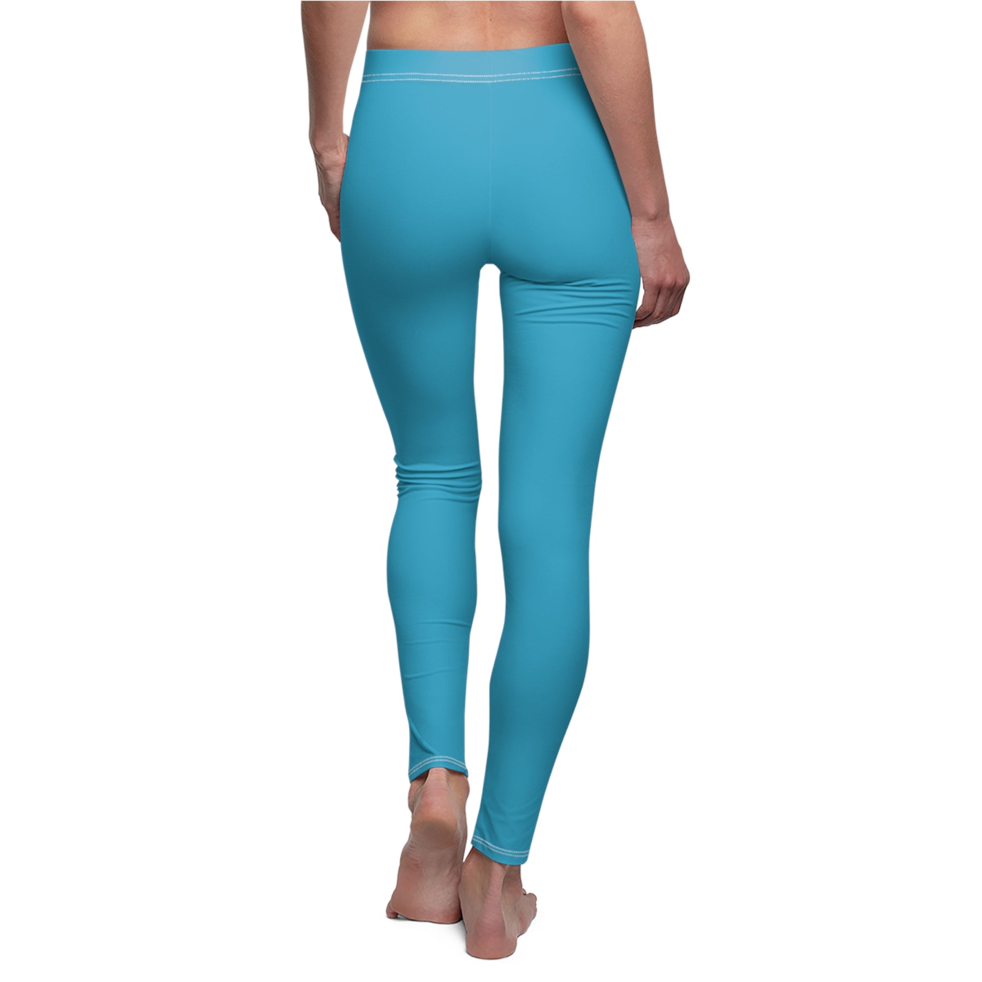 Stylish Floral Decal Solid Casual Leggings for Women - Versatile Cut & Sew Exercise, Skinny Fit, Sporty, Yoga Pants - Comfy Everyday Wear - Printspirationz