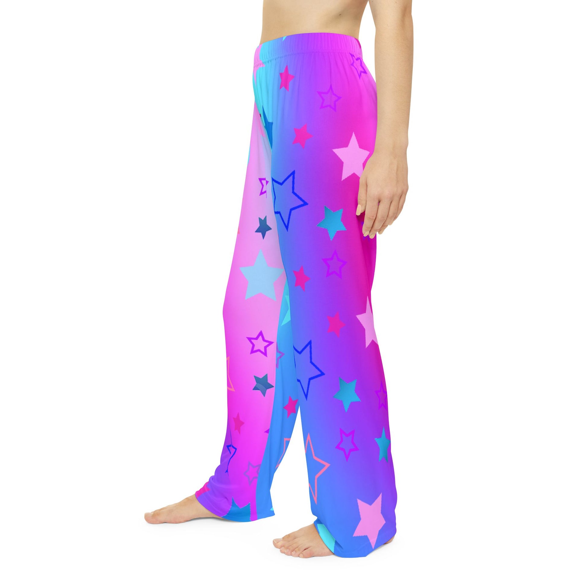 Women's Pajama Pants, Starry Night Sky Gradient Lounge Lounge Sleepwear, Galaxy Casual PJ Bottoms, Celestial Nightwear, Comfy Trousers, - Printspirationz