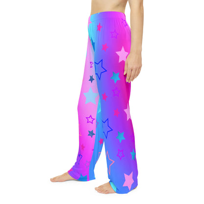 Women's Pajama Pants, Starry Night Sky Gradient Lounge Lounge Sleepwear, Galaxy Casual PJ Bottoms, Celestial Nightwear, Comfy Trousers, - Printspirationz