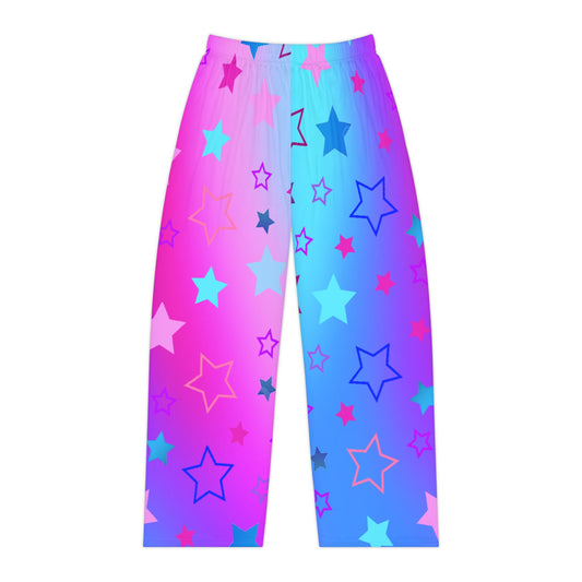 Women's Pajama Pants, Starry Night Sky Gradient Lounge Lounge Sleepwear, Galaxy Casual PJ Bottoms, Celestial Nightwear, Comfy Trousers, - Printspirationz