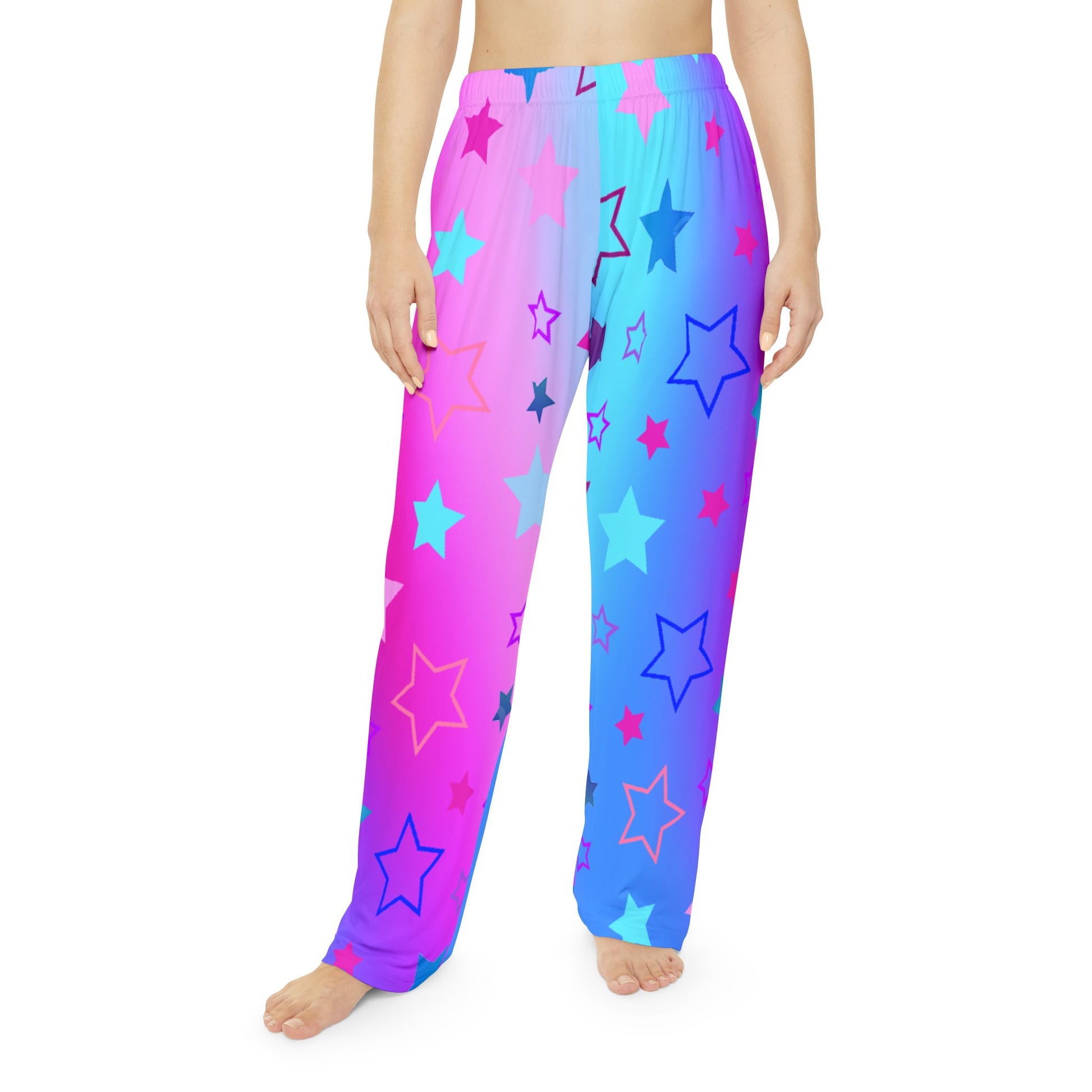 Women's Pajama Pants, Starry Night Sky Gradient Lounge Lounge Sleepwear, Galaxy Casual PJ Bottoms, Celestial Nightwear, Comfy Trousers, - Printspirationz