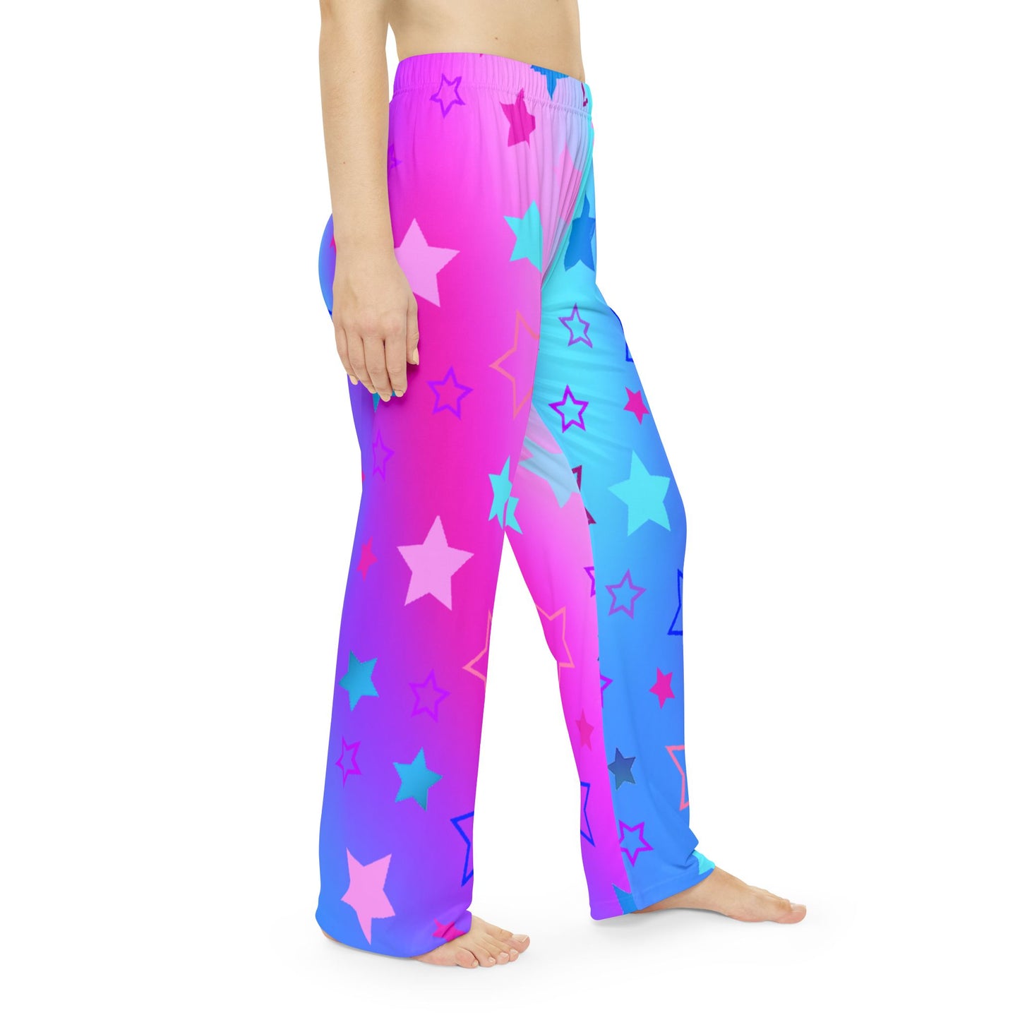 Women's Pajama Pants, Starry Night Sky Gradient Lounge Lounge Sleepwear, Galaxy Casual PJ Bottoms, Celestial Nightwear, Comfy Trousers, - Printspirationz