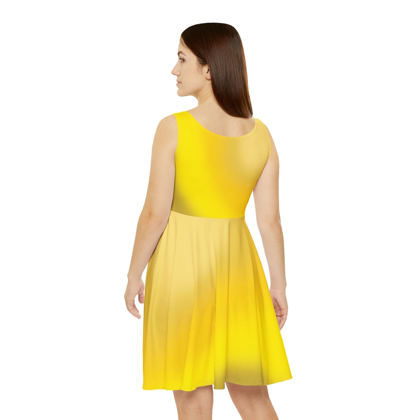 Yellow Gradient Colored Skater Dress - Perfect for any Occasion - Printspirationz