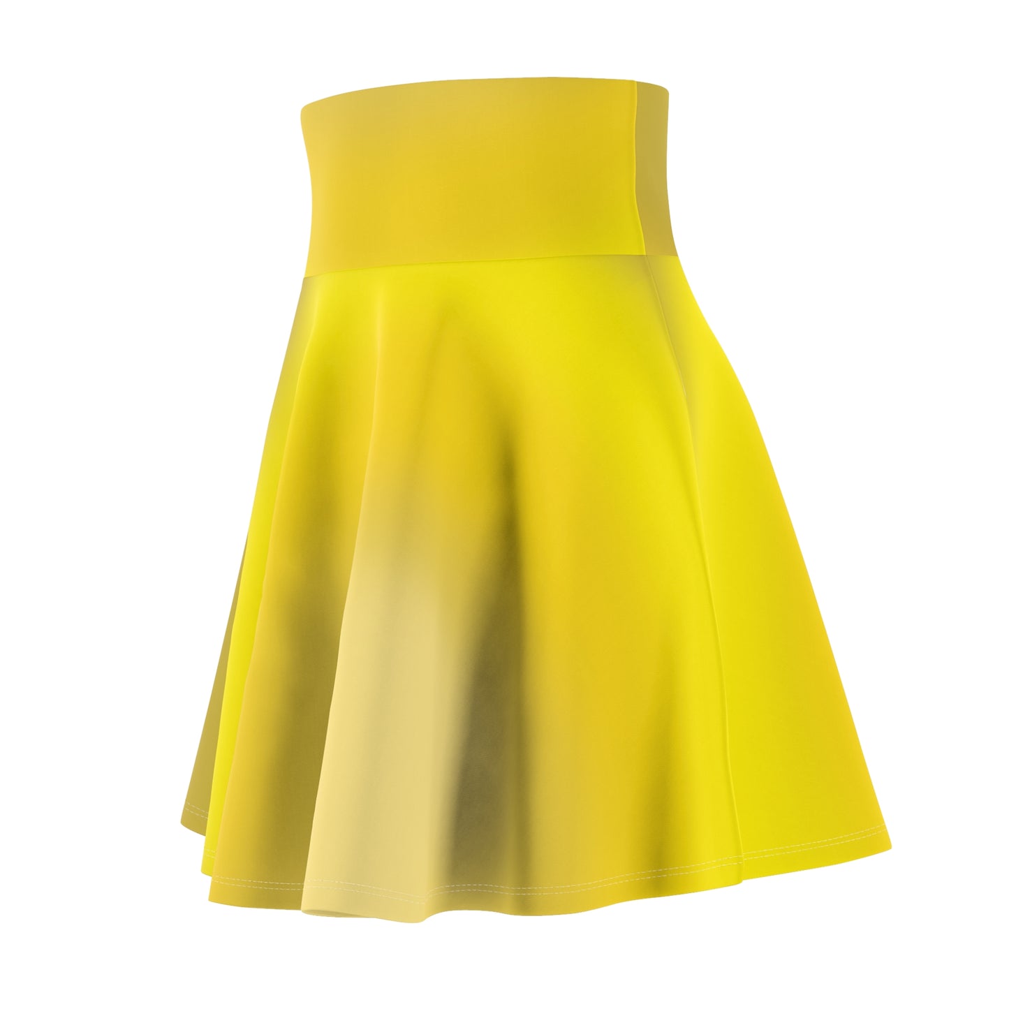 Yellow Gradient Colored Skater Skirt - Versatile High Waist Ombre - Perfect for Mixing and Matching Colors (AOP) - Printspirationz