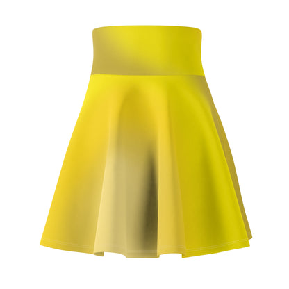 Yellow Gradient Colored Skater Skirt - Versatile High Waist Ombre - Perfect for Mixing and Matching Colors (AOP) - Printspirationz