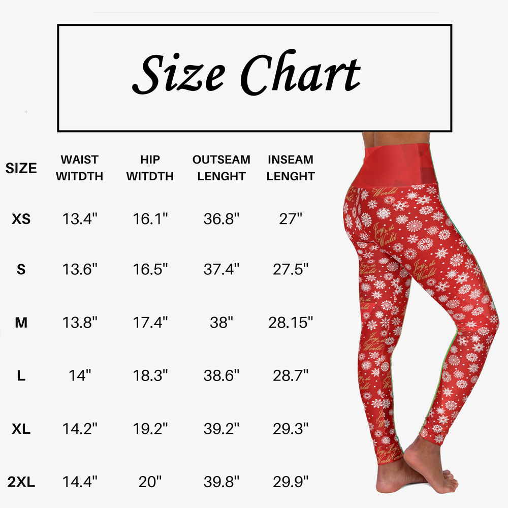 Yoga Leggings, Joy to the World Snowflake Design, Holiday Spirit, Christmas Leggings, Fitness Pants, Workout Apparel